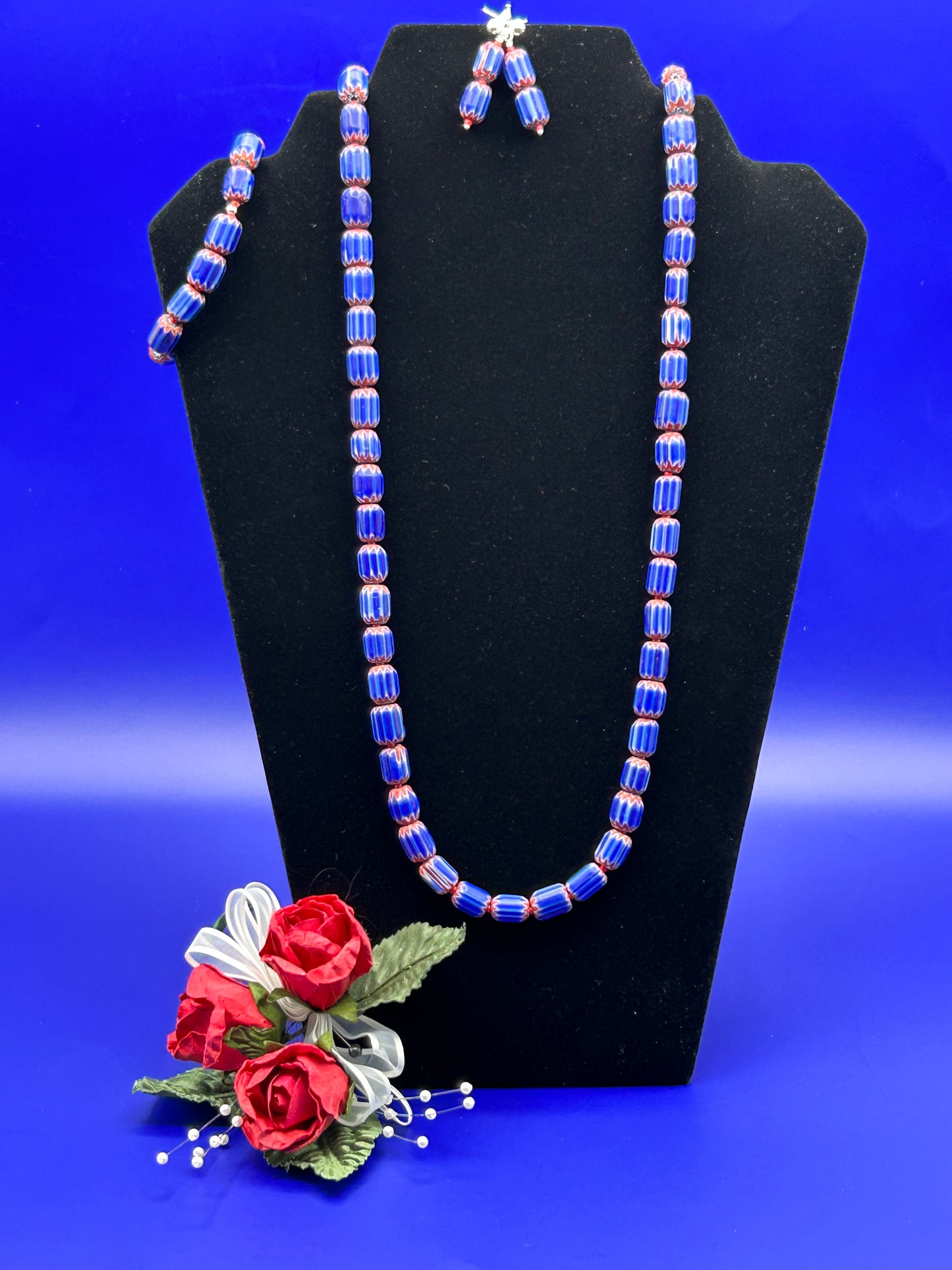 #40 Hand-Made Porcelain Bead Necklace Set