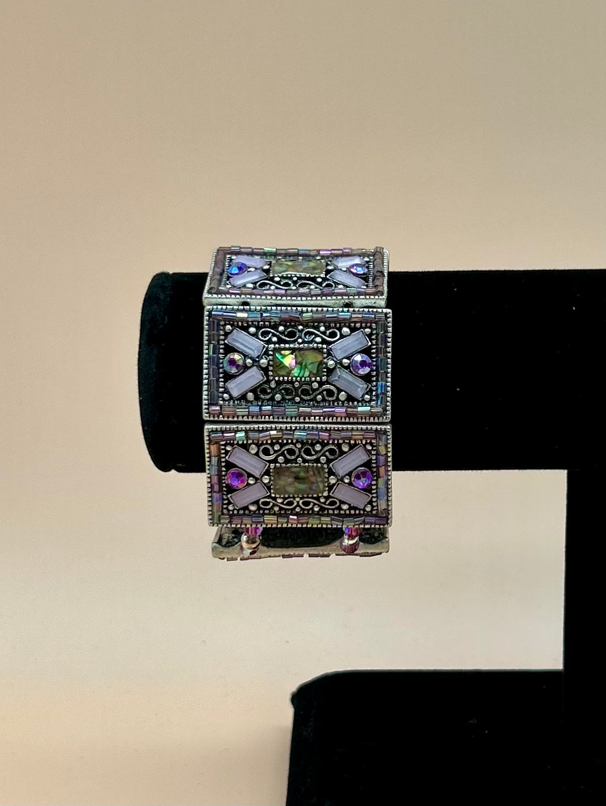 #93 Purple Crystal Stretch Bracelet